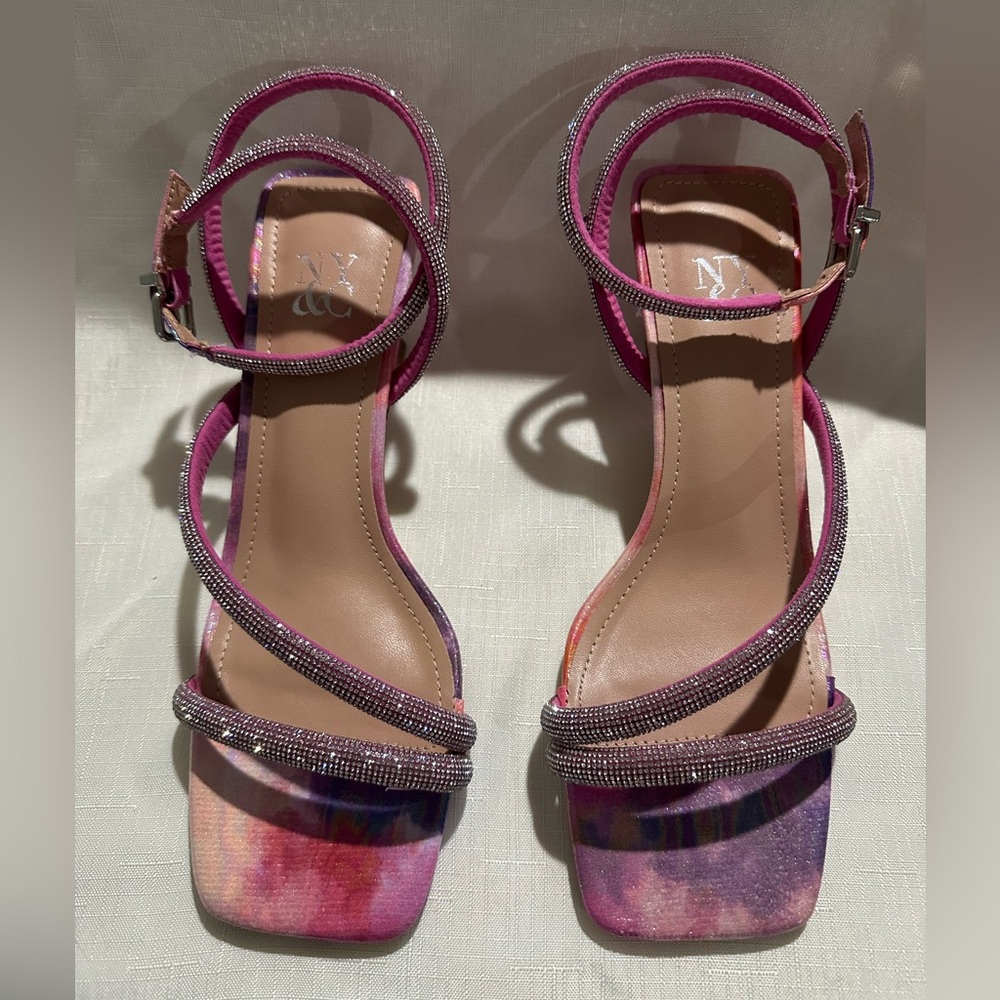 NY&C Pink Quilla Heels Size 9